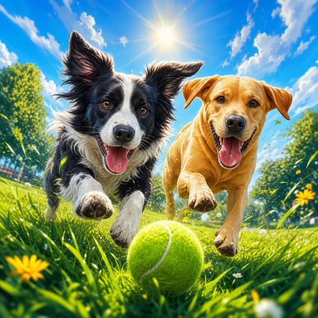 Active dog fitness and play during Woof & Move camp day